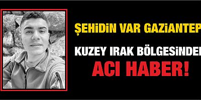 Gaziantep'e şehit ateşi düştü