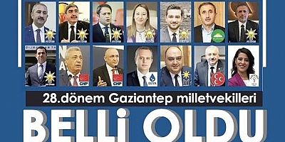İŞTE GAZİANTEP’İN PARTİLERE GÖRE MİLLETVEKİLİ SAYILARI