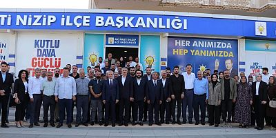 Şahinbey Belediye Başkanı  Mehmet Tahmazoğlu'ndan  Nizip AK Parti İlçe Başkanlığı'na Hayırlı Olsun Ziyareti