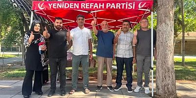 Yeniden Refah Partisi Nizip Teşkilatından Millet Bahçesi’nde Üye Standı Çalışması